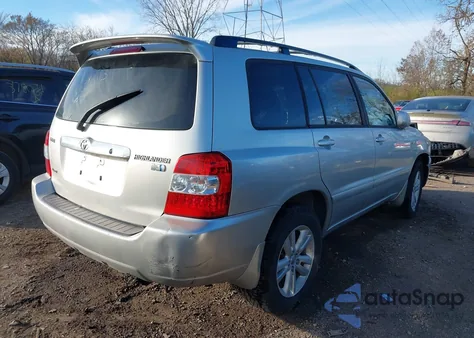 2007 Toyota Highlander Hybrid V6 from USA, damaged, VIN JTEEW21A570046033